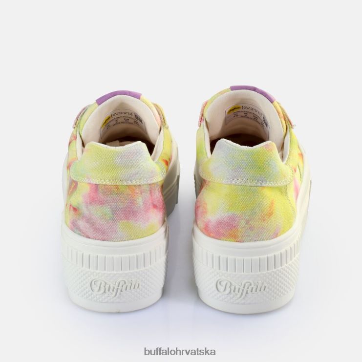 tie-dye koraljna/zelena Buffalo uparene tenisice niske veganske |tenisice TDD6T115